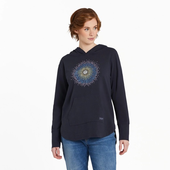 Life Is Good Heart Rays Crusher-FLEX Hoodie Tunic - Picture 4 of 15